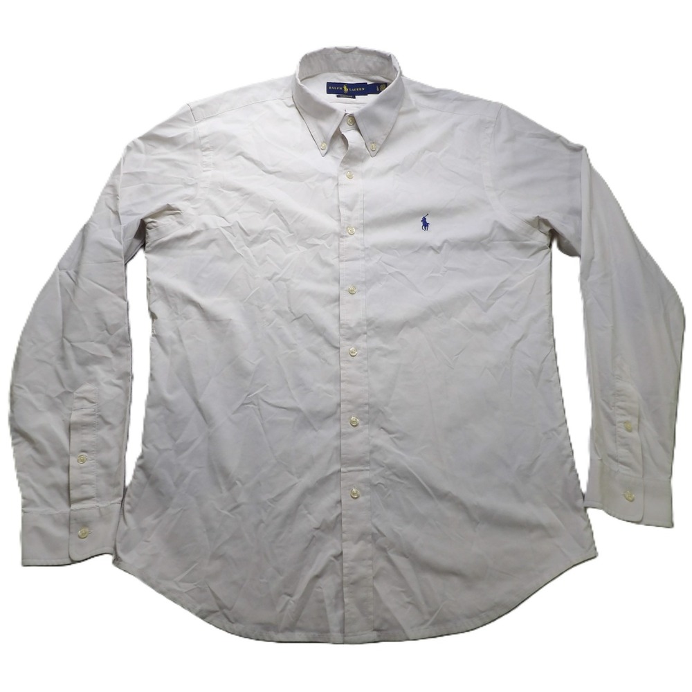 Polo Ralph Lauren Performance Shirt Men Large White Button Down Classic Fit Pony